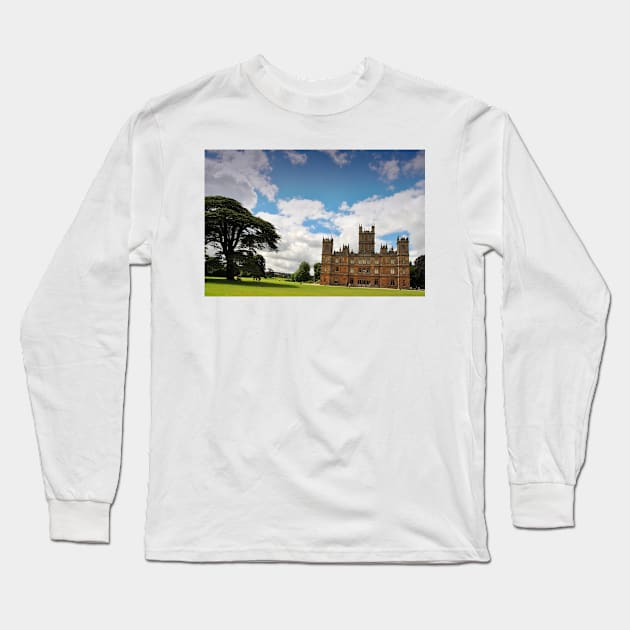 Highclere Castle Downton Abbey Hampshire England Long Sleeve T-Shirt by AndyEvansPhotos